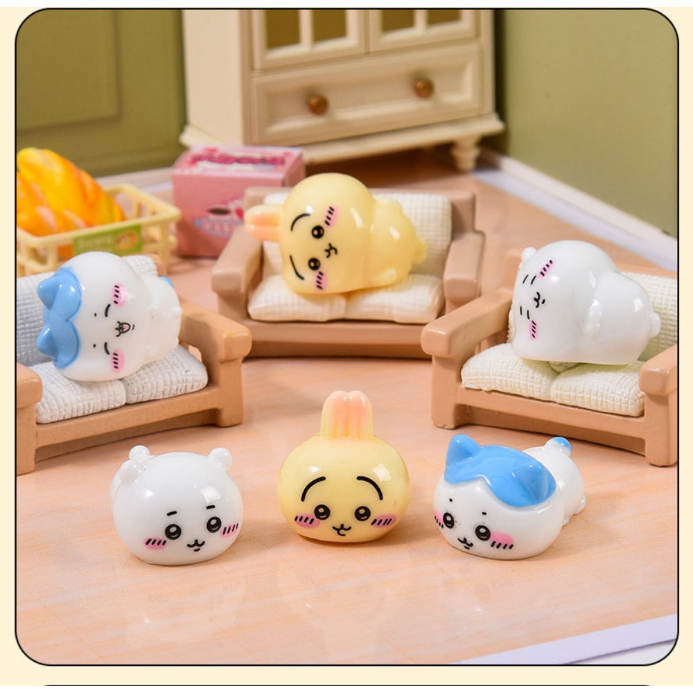 Resin Craft Kit - 9PCS Kawaii Chiikawas Series Resin Toys