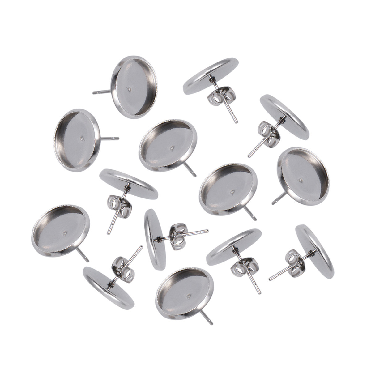 Bezels Set Pendant - 80Pcs Stainless Steel Earring Bezel Trays