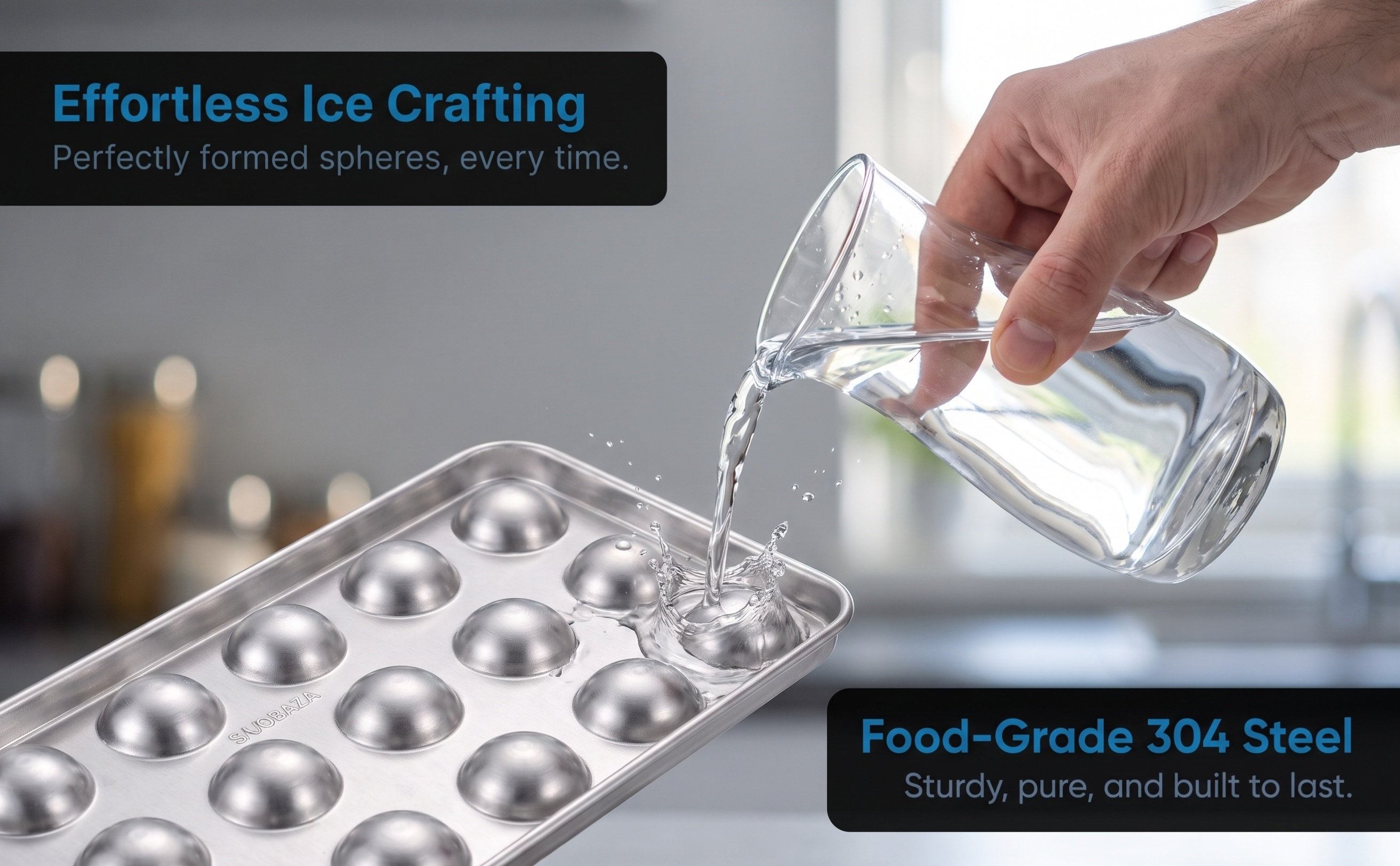 Stainless Steel Round Ice Cube - Coaster Mold Round 评论和价格