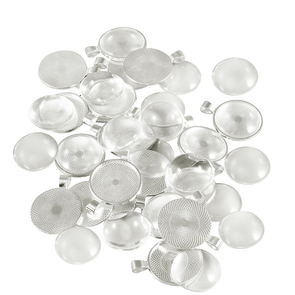 20Set Alloy Round Bezel Settin - Bezels Set Pendant 评论和价格