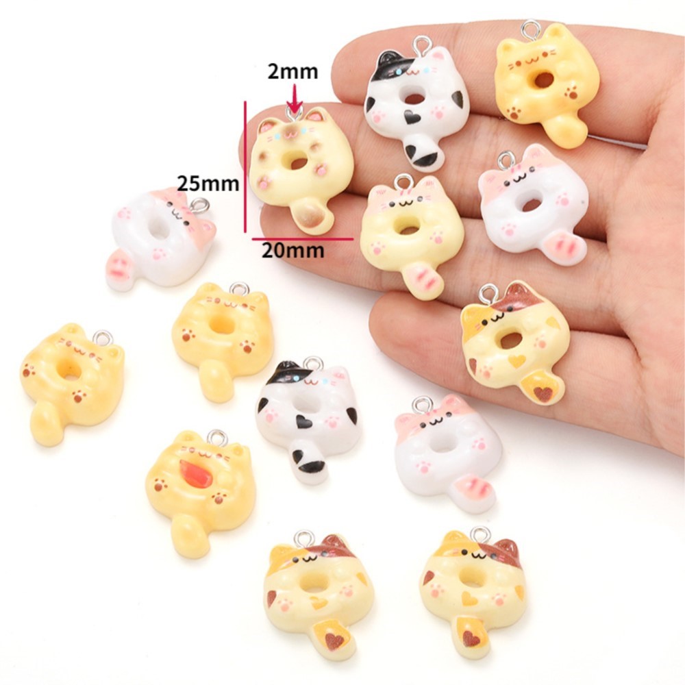 10Pcs Kawaii Cartoon Cat Resin - Resin Crafts Diy 评论和价格