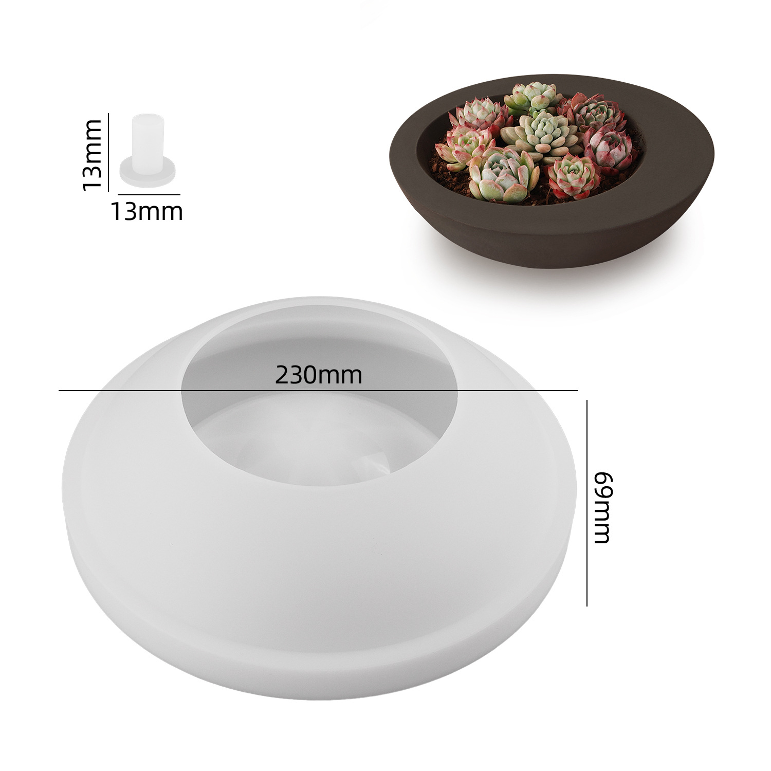1pc Irregular Round Bowl-Shape - Coaster Mold Round 评论和价格