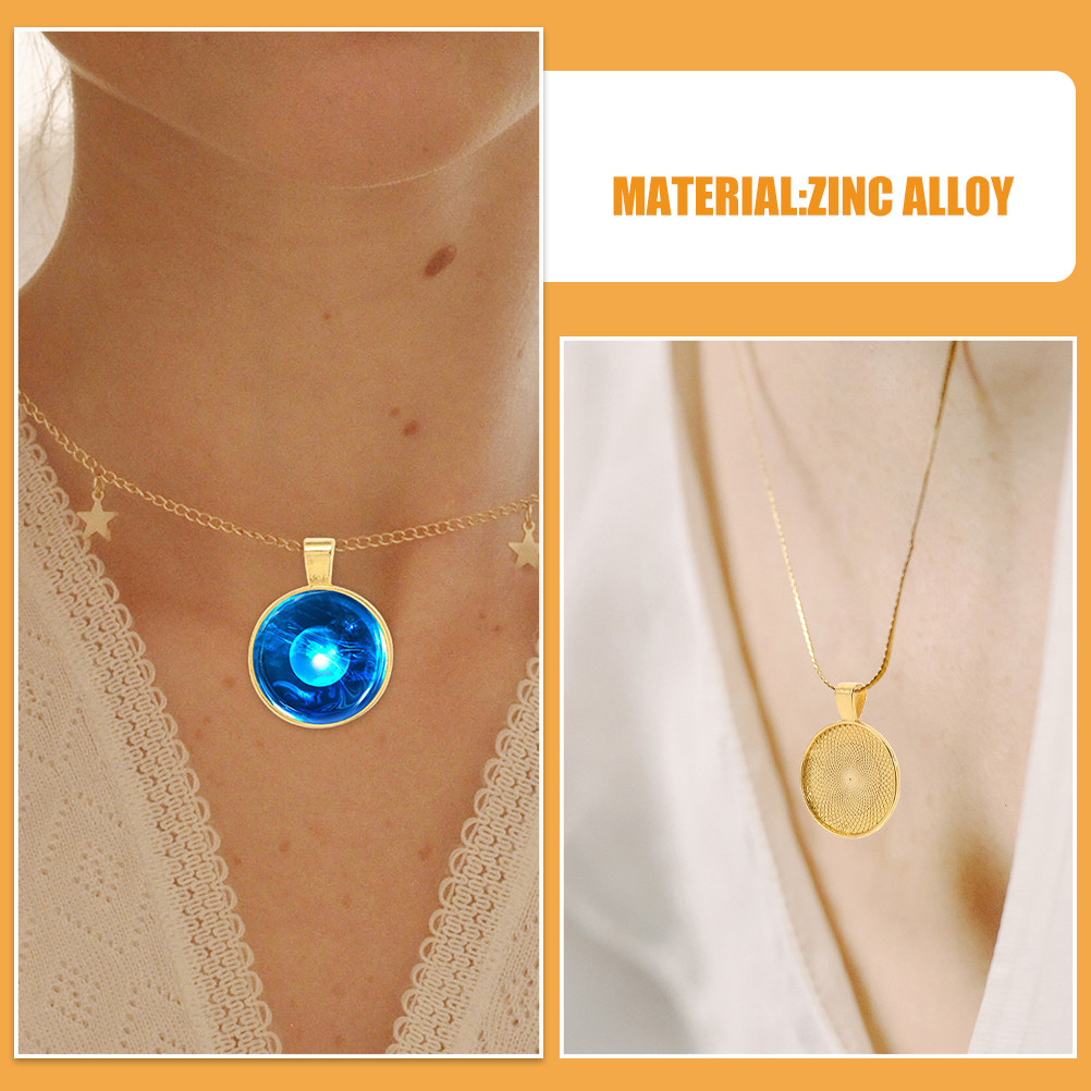 20Pcs Round Pendant Tray Bezel - Bezels Set Pendant 评论和价格
