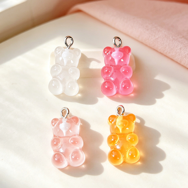 10Pcs Resin Bear Charms with E - Resin Crafts Diy 评论和价格