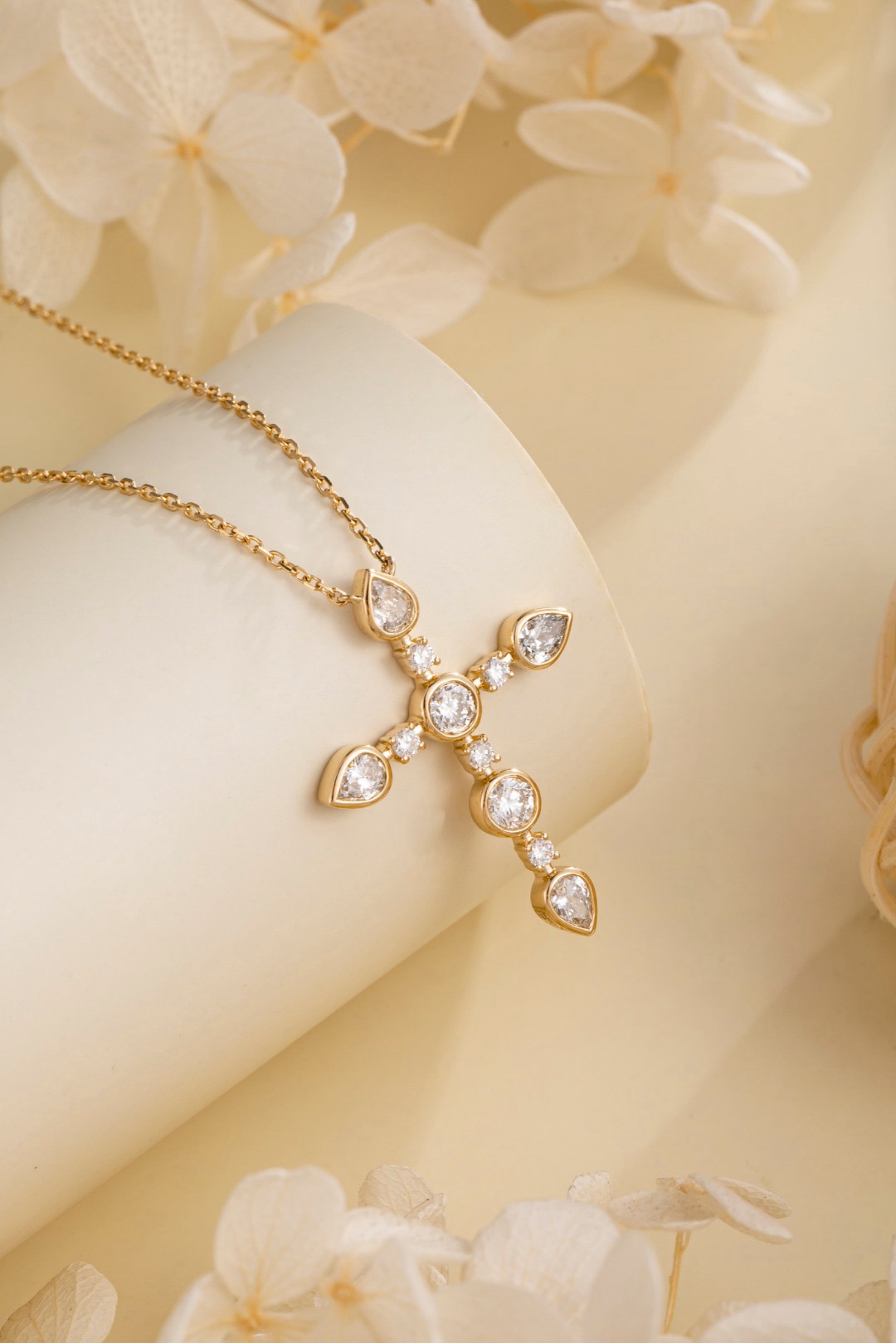 14K Yellow Gold Lab-Grown Diam - Bezels Set Pendant 评论和价格