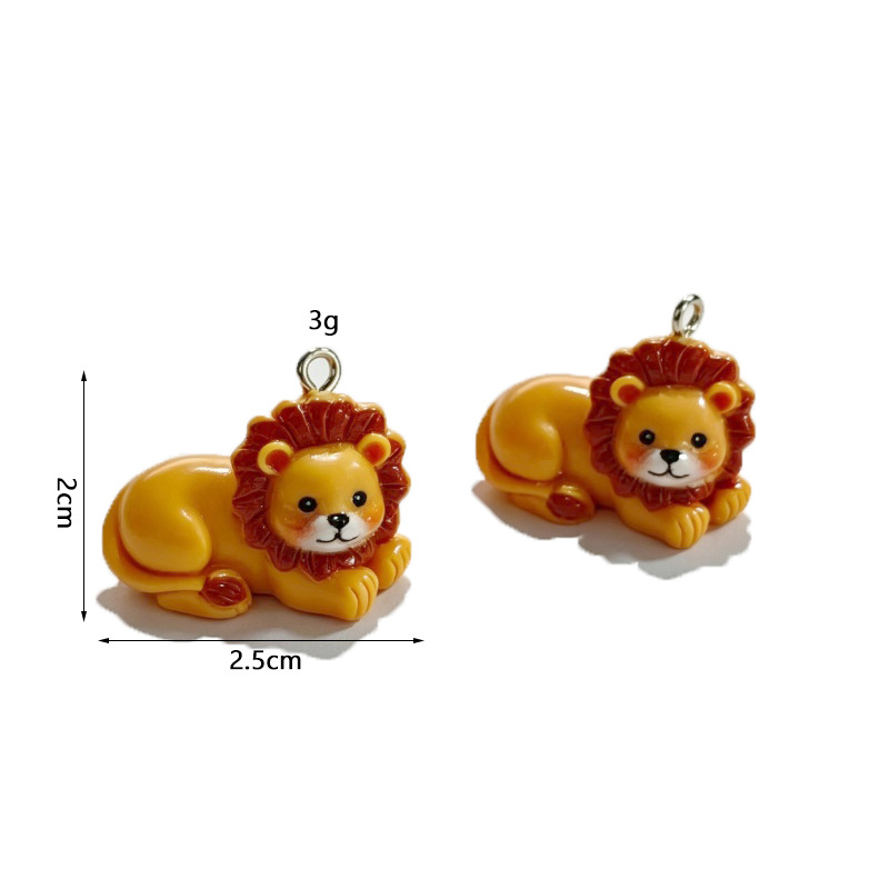 6Pcs Resin Simulation Cute Lio - Resin Crafts Diy 评论和价格
