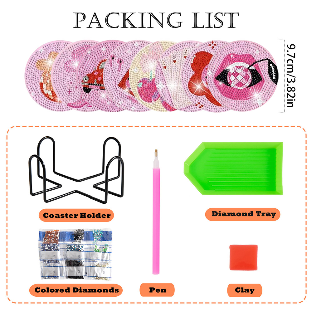 8 Pieces/Set of Diamond Painti - Resin Craft Kit 评论和价格