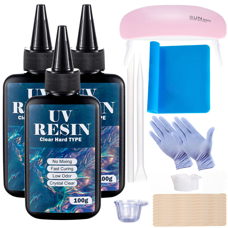 100g/250g Clear UV Resin Hard  - Resin Jewelry Kit 评论和价格