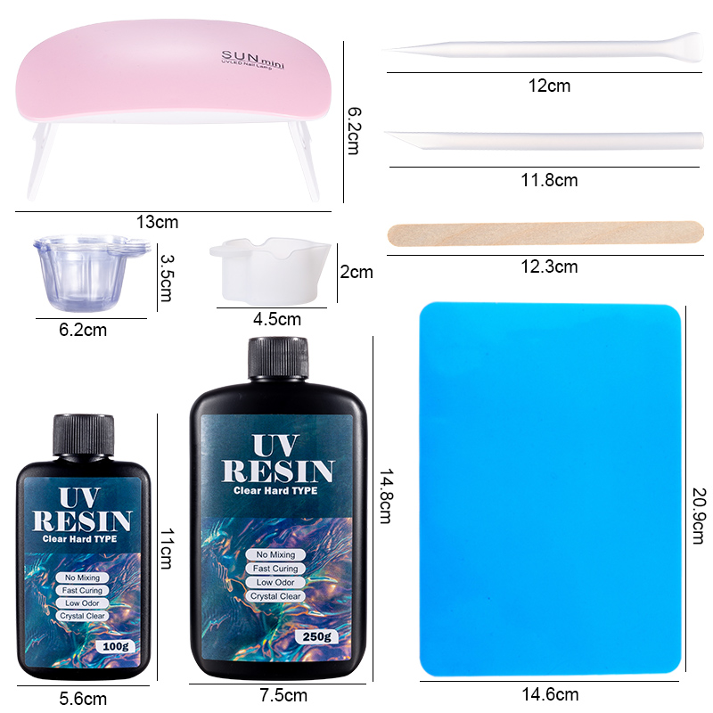 100g/250g Clear UV Resin Hard  - Resin Jewelry Kit 评论和价格